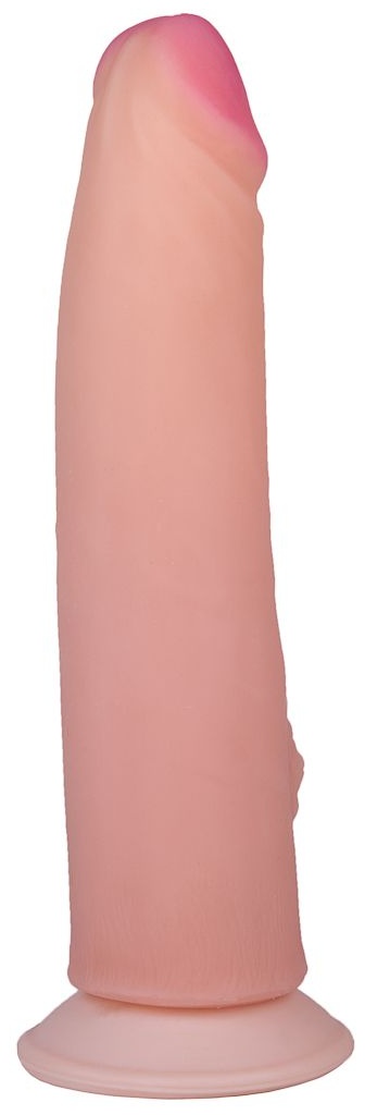 Реалистичный фаллоимитатор с бугорком - 20,5 см.
