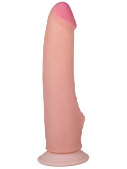 Реалистичный фаллоимитатор с бугорком - 20,5 см.
