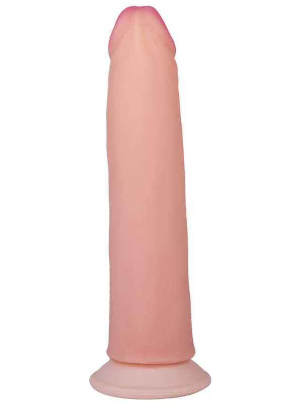 Реалистичный фаллоимитатор с бугорком - 20,5 см.