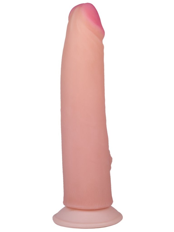 Реалистичный фаллоимитатор с бугорком - 20,5 см.
