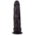 Крупный чёрный фаллоимитатор без мошонки - 20,5 см.