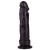 Крупный чёрный фаллоимитатор без мошонки - 20,5 см.