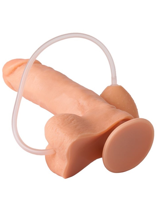 Фаллоимитатор-реалистик с грушей - 19 см.