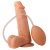 Фаллоимитатор-реалистик с грушей для имитации эякуляции - 16,5 см.