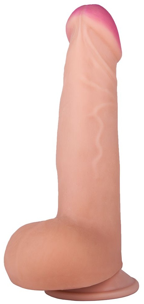 Фаллоимитатор на присоске средних размеров - 21 см.