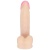 Реалистичный фаллоимитатор с нежно-розовой головкой - 18,5 см.