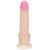 Реалистичный фаллоимитатор с нежно-розовой головкой - 18,5 см.