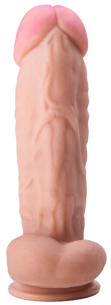 Крупный фаллоимитатор на присоске - 21,5 см.