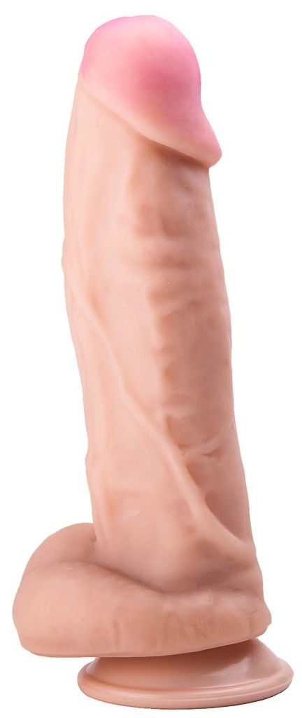 Крупный фаллоимитатор на присоске - 21,5 см.