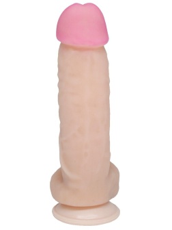 Крупный фаллоимитатор на присоске - 21,5 см.