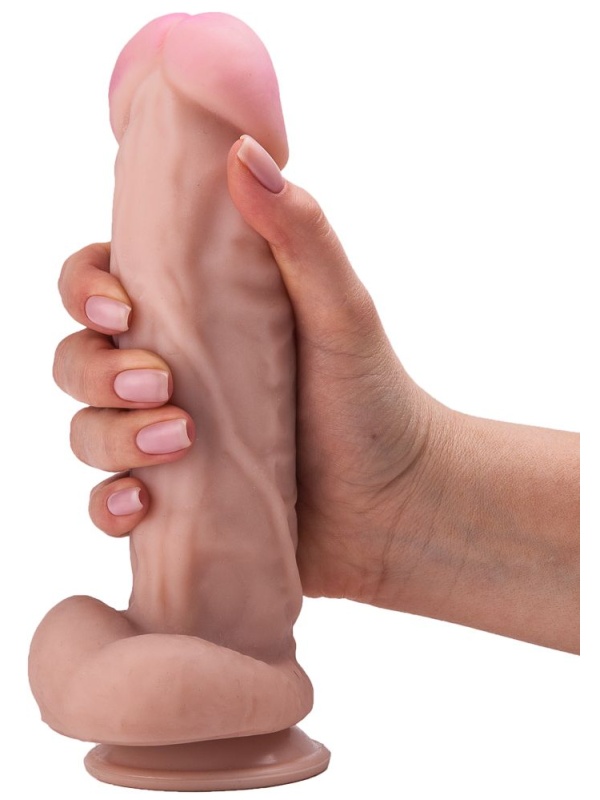 Крупный фаллоимитатор на присоске - 21,5 см.