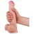 Фаллоимитатор с мошонкой на присоске - 21,3 см.