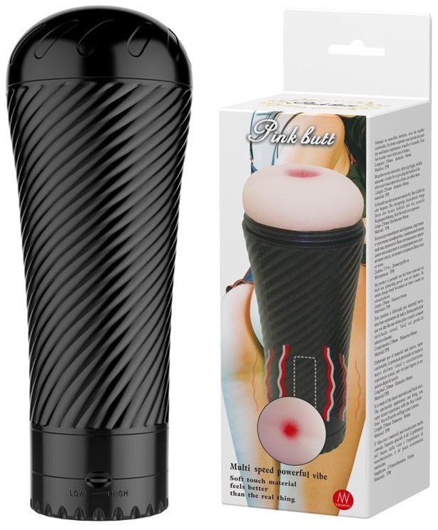 Мастурбатор-анус с многоуровневой вибрацией Pink Butt