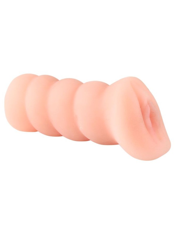 Мастурбатор-вагина с вибрацией и углублениями под пальцы