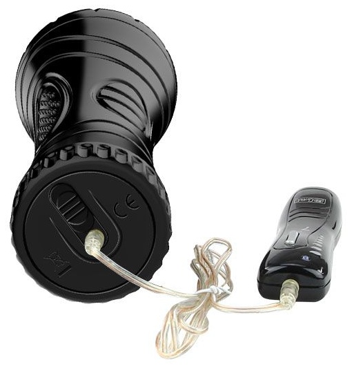 Мастурбатор-анус в колбе с 7 уровнями вибрации и выносным пультом Pink Butt