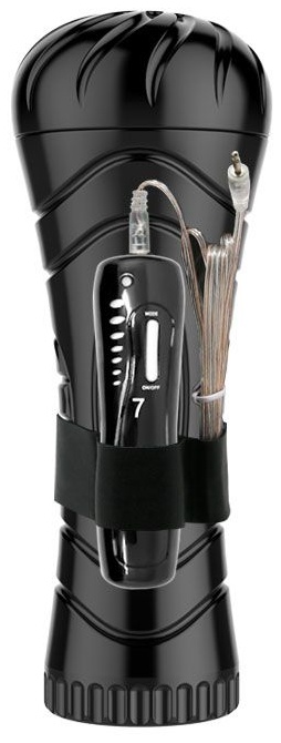 Мастурбатор-анус в колбе с 7 уровнями вибрации и выносным пультом Pink Butt