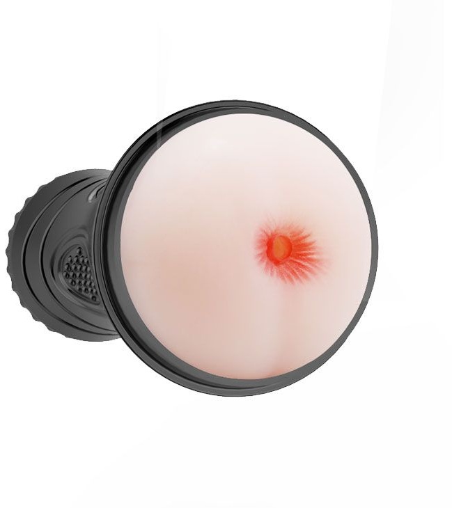 Мастурбатор-анус в колбе с 7 уровнями вибрации и выносным пультом Pink Butt