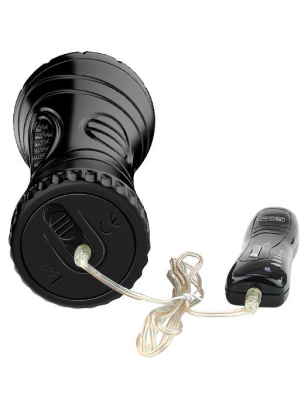 Мастурбатор-анус в колбе с 7 уровнями вибрации и выносным пультом Pink Butt