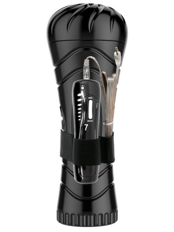 Мастурбатор-анус в колбе с 7 уровнями вибрации и выносным пультом Pink Butt