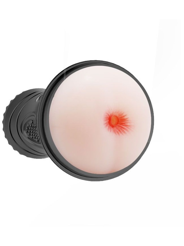 Мастурбатор-анус в колбе с 7 уровнями вибрации и выносным пультом Pink Butt