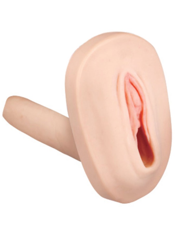 Мастурбатор-вагина с вибрацией и выносным пультом управления REALSTUFF SMOOTH & BALD