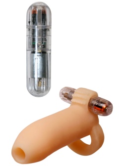 Телесная расширяющая насадка с петлей для мошонки Ready-4-Action Real Feel