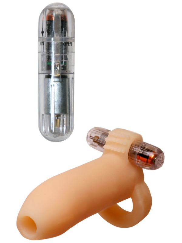 Телесная расширяющая насадка с петлей для мошонки Ready-4-Action Real Feel