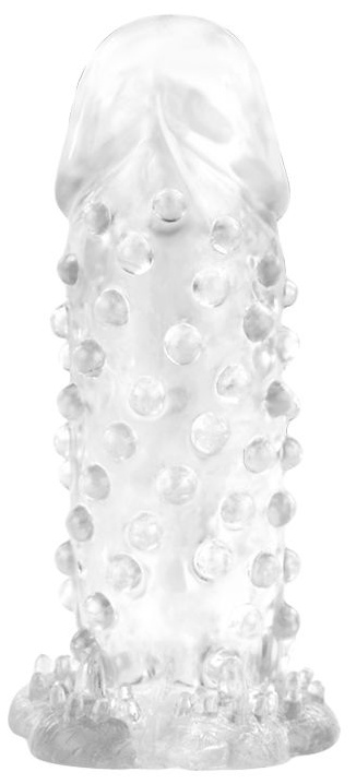 Насадка удлинитель с пупырышками и усиками - 13 см.