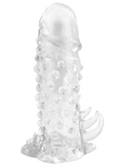 Насадка удлинитель с пупырышками и усиками - 13 см.