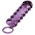 Закрытая фиолетовая насадка с пупырышками SAMURAI PENIS SLEEVE PURPLE - 14,5 см.