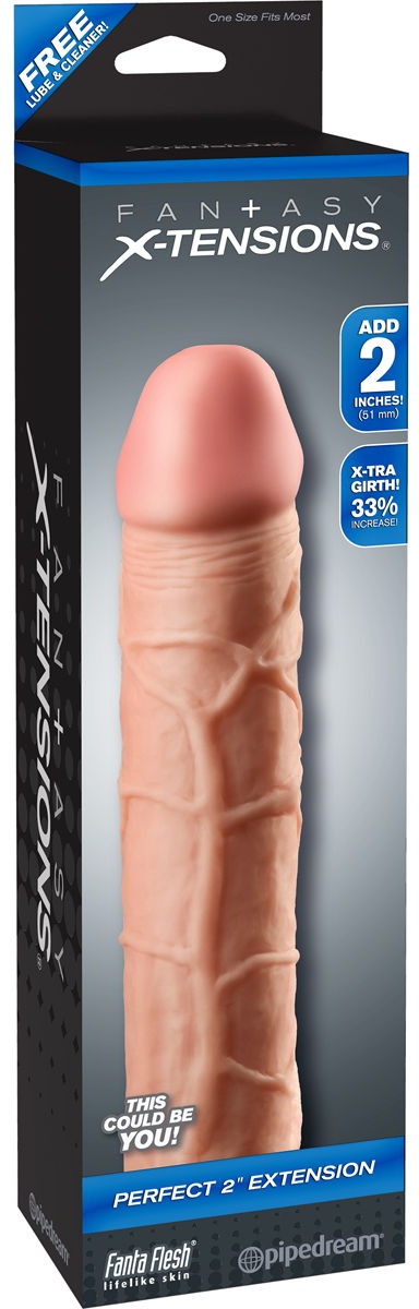Телесная насадка Fantasy X-tensions Perfect 2  Extension - 20,3 см.