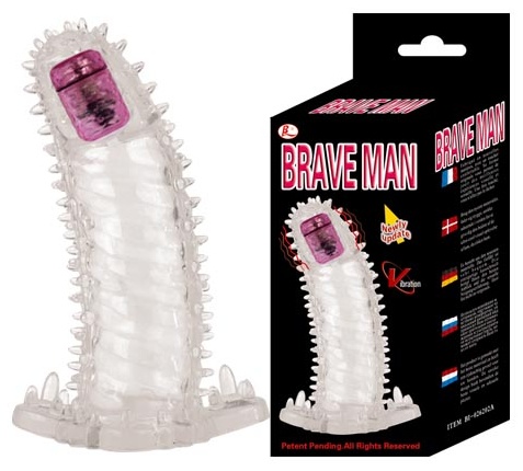 Насадка-удлинитель с пупырышками, усиками и вибропулькой