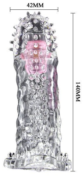 Насадка-удлинитель с пупырышками, усиками и вибропулькой