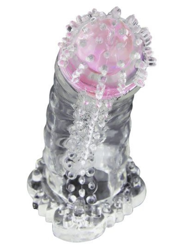 Насадка-удлинитель с пупырышками, усиками и вибропулькой