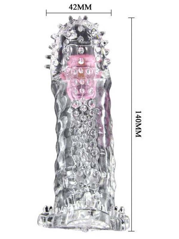 Насадка-удлинитель с пупырышками, усиками и вибропулькой