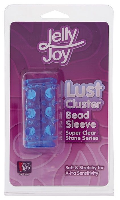 Голубая насадка с шипами и шишечками LUST CLUSTER