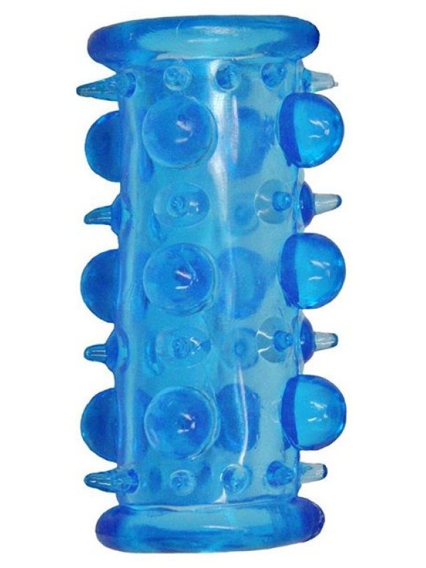 Голубая насадка с шипами и шишечками LUST CLUSTER