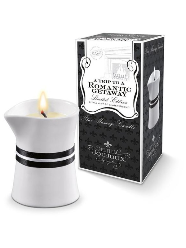 Массажное масло в виде малой свечи Petits Joujoux Romantic Getaway с ароматом мяты и имбирного бисквита