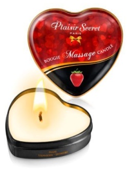 Массажная свеча с ароматом клубники Bougie Massage Candle - 35 мл.