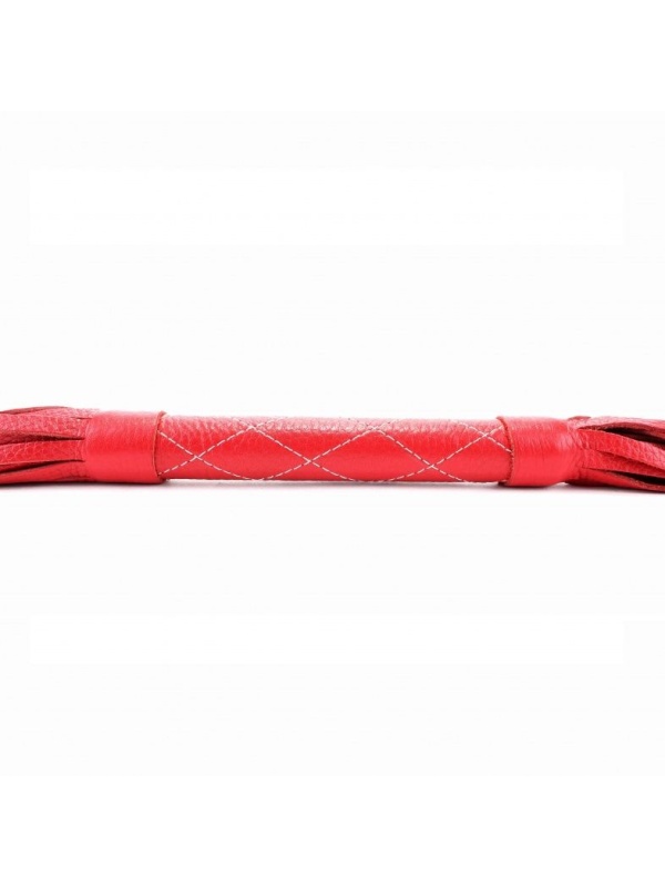 Красная плетка из натуральной кожи 