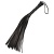 Чёрная кожаная плеть с 17 хвостами - 40 см.