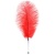Красное страусиное пёрышко - 40 см.