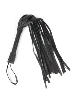 Черный флоггер с черной ручкой Notabu - 49 см.
