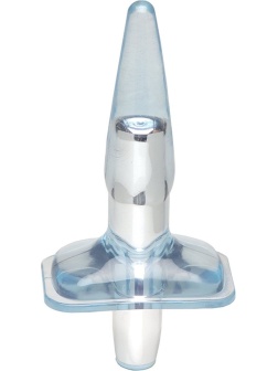 Голубая анальная пробка Purrfect Plug - 9,5 см.