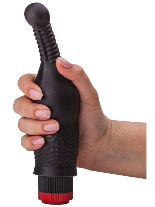 Анальный вибромассажёр с тоненьким стволом - 16,5 см.