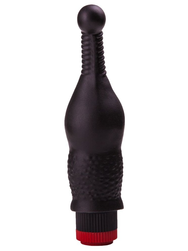 Анальный вибромассажёр с тоненьким стволом - 16,5 см.