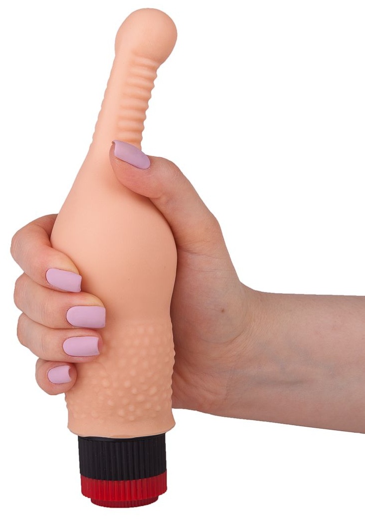 Анальный вибромассажер с тонким кончиком - 18,8 см.