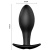 Чёрная анальная пробка с пультом управления - 8,5 см.
