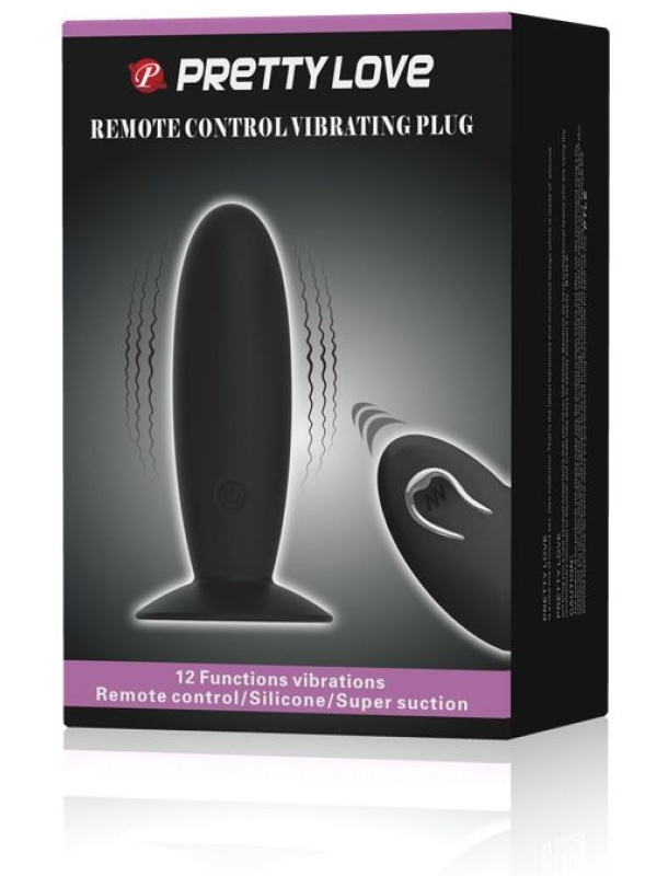 Анальная пробка с вибрацией и пультом управления Remote Control Vibrating Plug - 11 см.