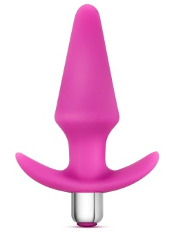 Розовая анальная вибропробка Luxe Discover - 12,7 см.